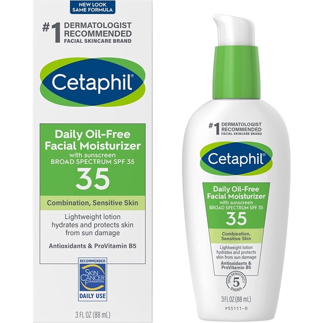 LOTION DƯỠNG ẨM CHỐNG NẮNG DÀNH CHO DA NHẠY CẢM Cetaphil 88ml SpF 35