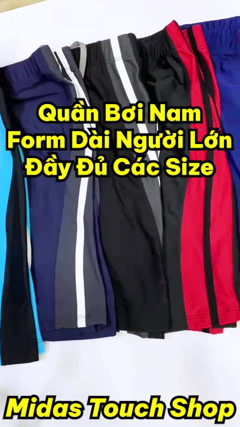 Quần bơi Nam form dài cao cấp vải dày đẹp đi bơi đi biển | BigBuy360 - bigbuy360.vn
