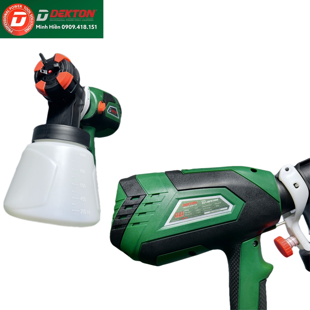 NSV Máy Phun Sơn 1000Ml Dekton / D21-MPS1000 / Dùng Pin D21
