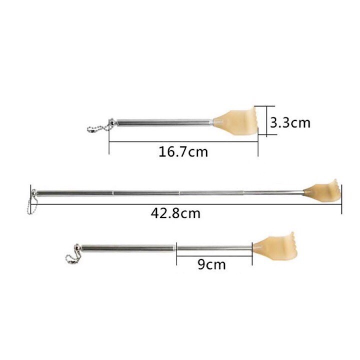 Cây gãi lưng inox kéo dài hình bàn tay tiện lợi (GL02)