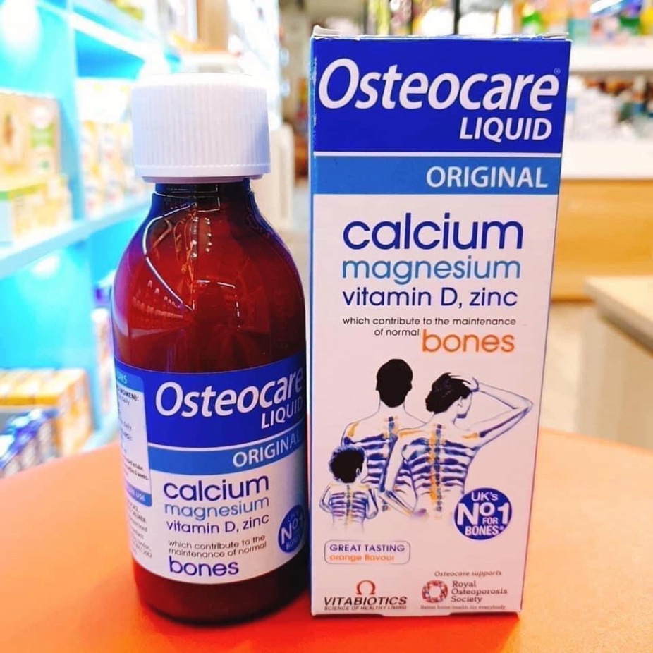 Canxi nước Osteocare liquid, Calcium magnesium vitamin D, zinc 200ml - Xuất xứ Anh