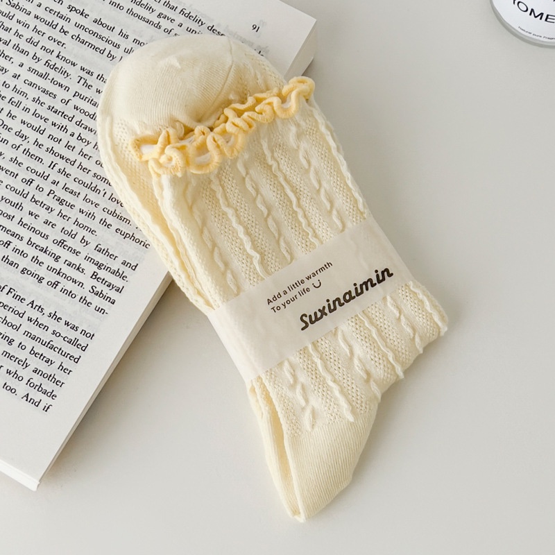 Vớ Lưới Mỏng Cổ Cao Vừa Thoáng Khí Màu Sắc Ngọt Ngào Phong Cách Nhật Bản Thời Trang Xuân Hè Cho Nữ