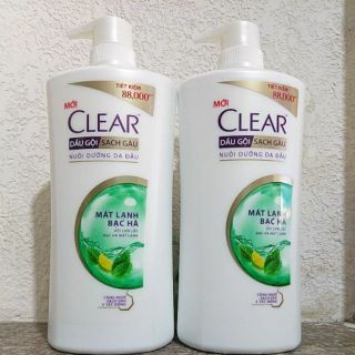 Dầu gội đầu clear bạc hà mát lạnh 900g