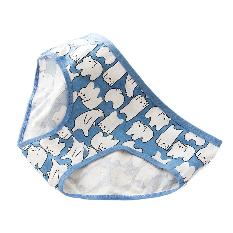 Quần Lót Cotton Mềm Mại Họa Tiết Gấu Bắc Cực Dễ Thương Xinh Xắn Cho Nữ
