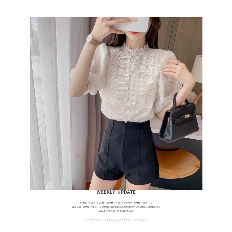 G38058 Áo ren nữ hè tay ngắn hàng nhập