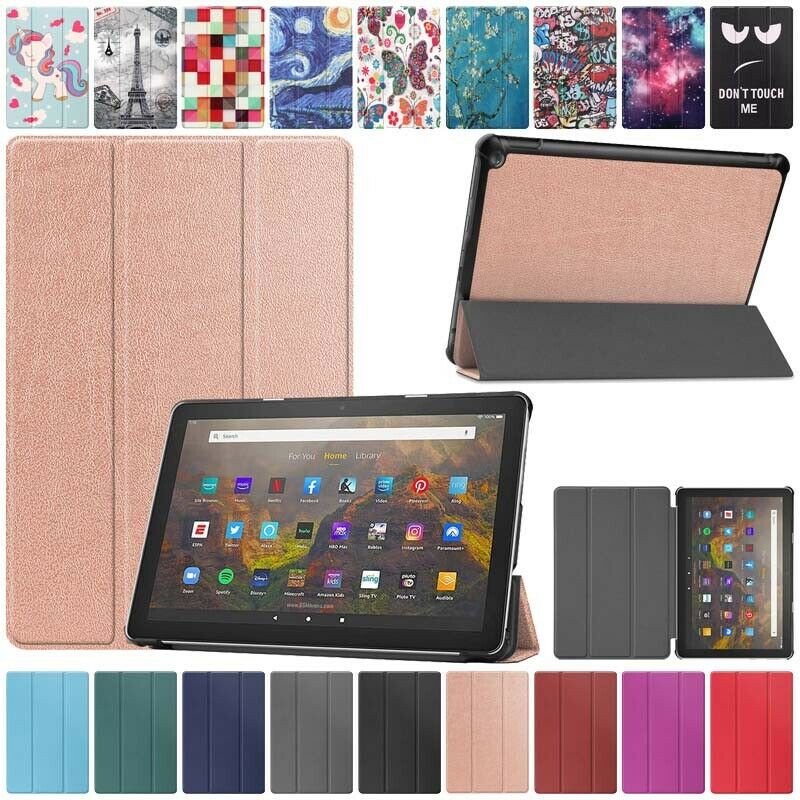 Bao da máy tính bảng thông minh họa tiết dễ thương cho Amazon Kindle Fire Hd 10 Plus 2021 11th Gen