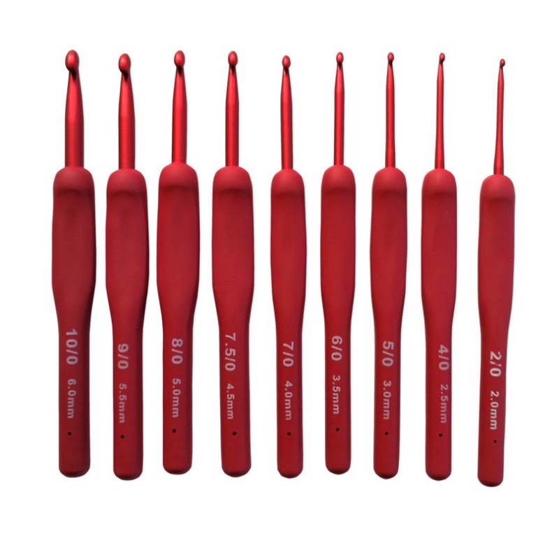 Bộ kim móc len mô phỏng kim Tulip đỏ