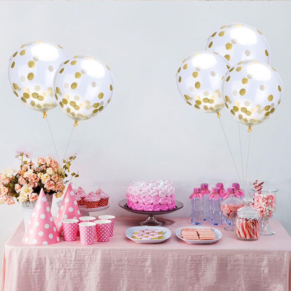Túi 10g Giấy Confetti Họa Tiết Chấm Bi Màu Hồng Dùng Trang Trí Tiệc Cưới / Sinh Nhật DIY