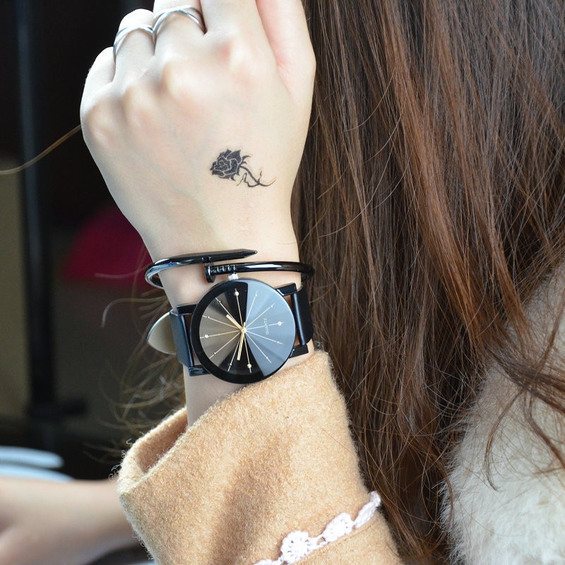 Đồng hồ thời trang nam nữ QUARTZ thạch anh dây da cực đẹp | BigBuy360 - bigbuy360.vn