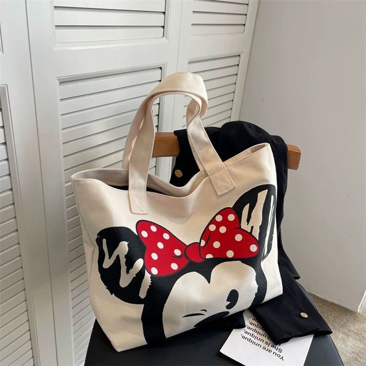 Túi Xách Canvas In Họa Tiết Hoạt Hình Phong Cách Nhật Bản