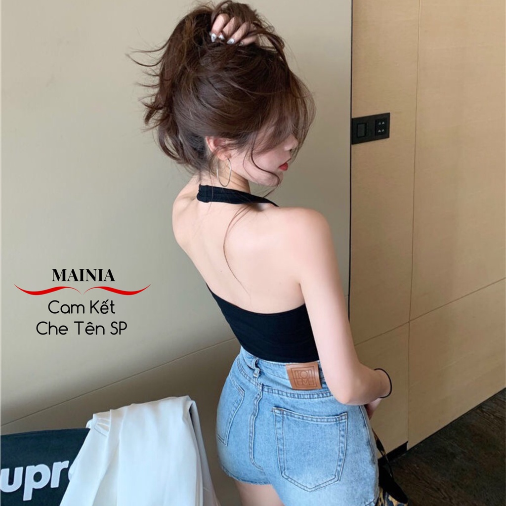 Áo Bra Yếm Cotton Trơn Hở Lưng Sexy Gợi Cảm Mainia Shop