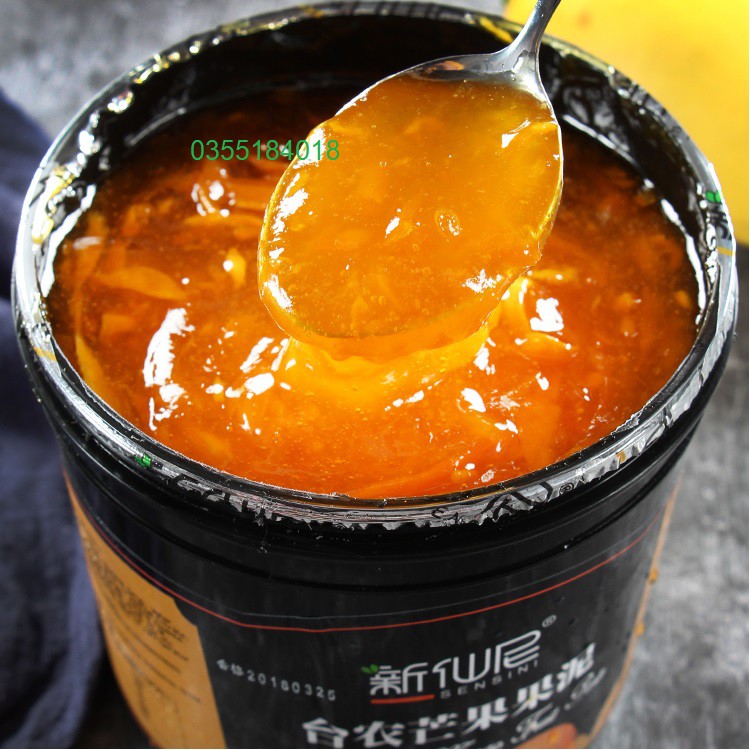 Mứt sốt xoài sensini pha chế trà sữa trà hoa quả hộp 1.36kG