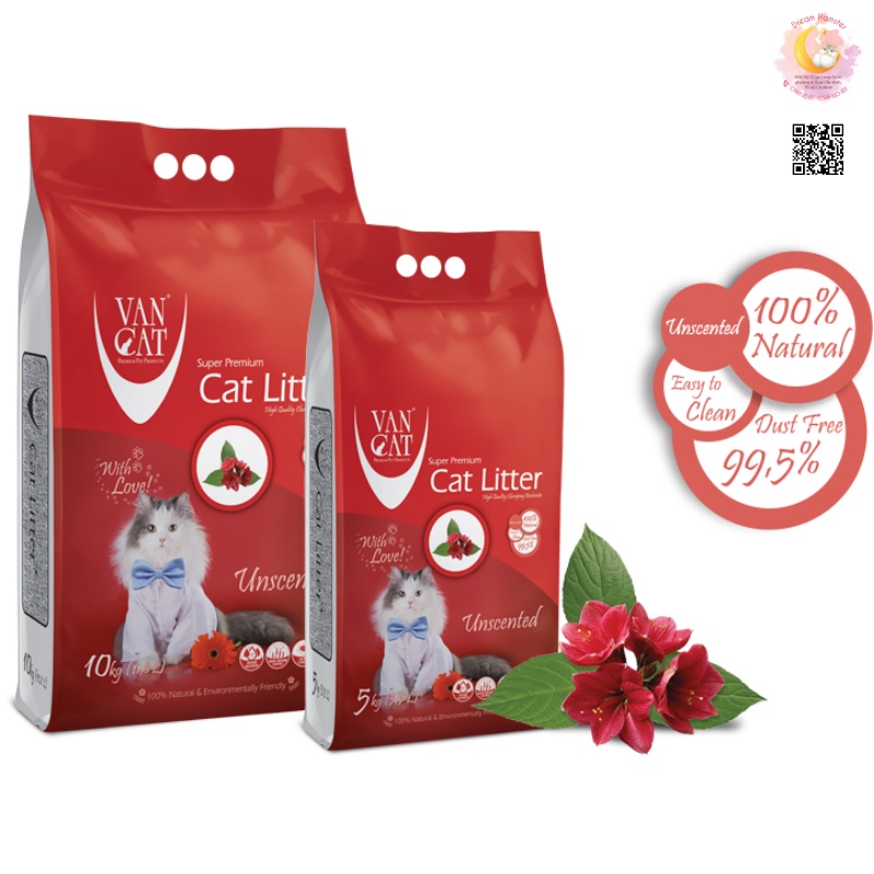 Cát vệ sinh cho mèo Vancat Thổ Nhĩ Kỳ 5kg - Lót chuồng cho hamster (buddy trắng)