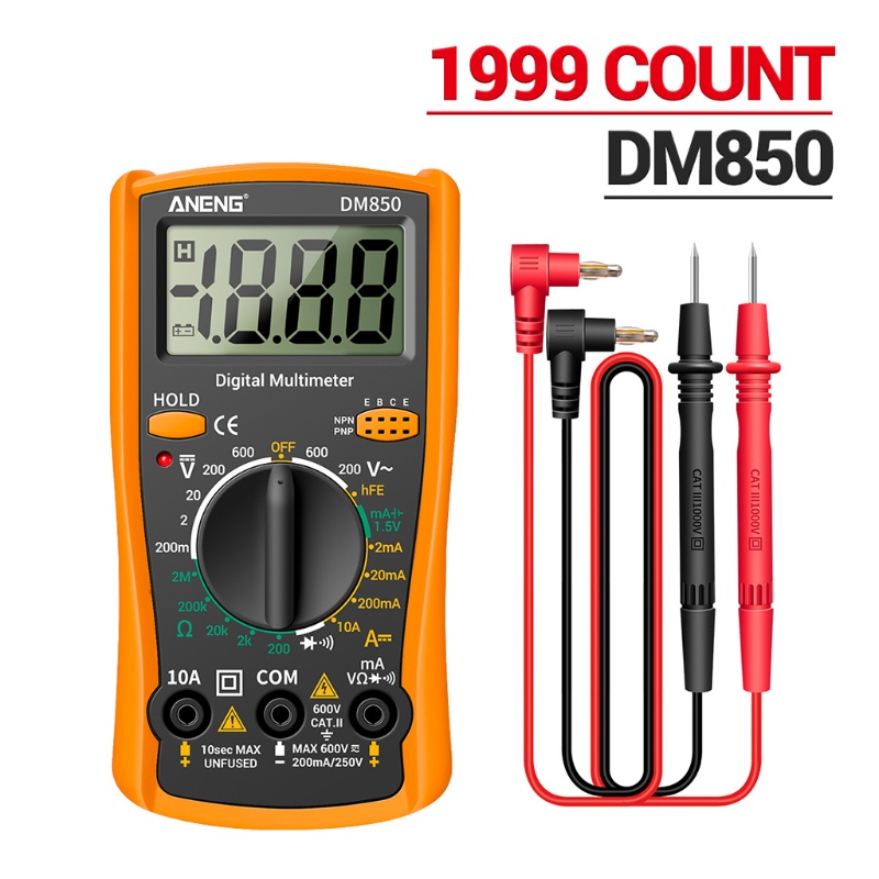 Đồng Hồ Vạn Năng Kỹ Thuật Số DM850 AC / DC Chất Lượng Cao