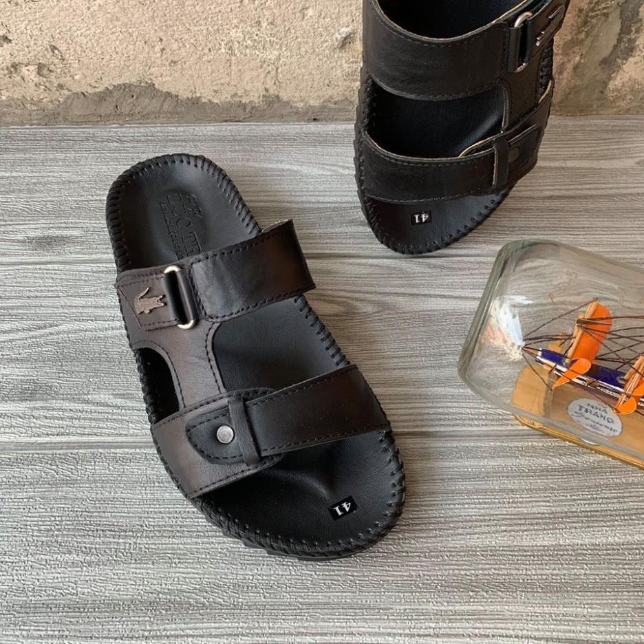 Dép Da Nam Bền Đẹp Quai Ngang Thời Trang Cao Cấp V16