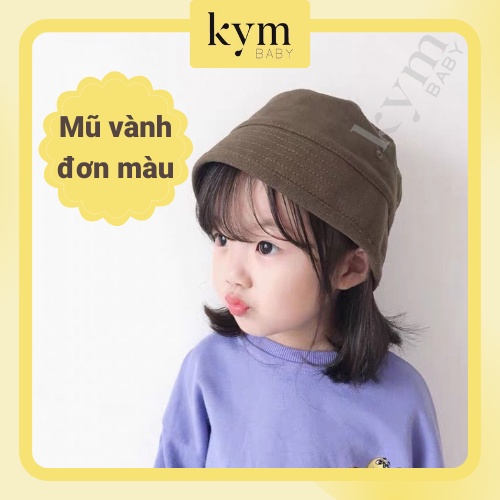 [Bán chạy] Mũ vành tròn đơn màu cho bé yêu 1-4 tuổi M614