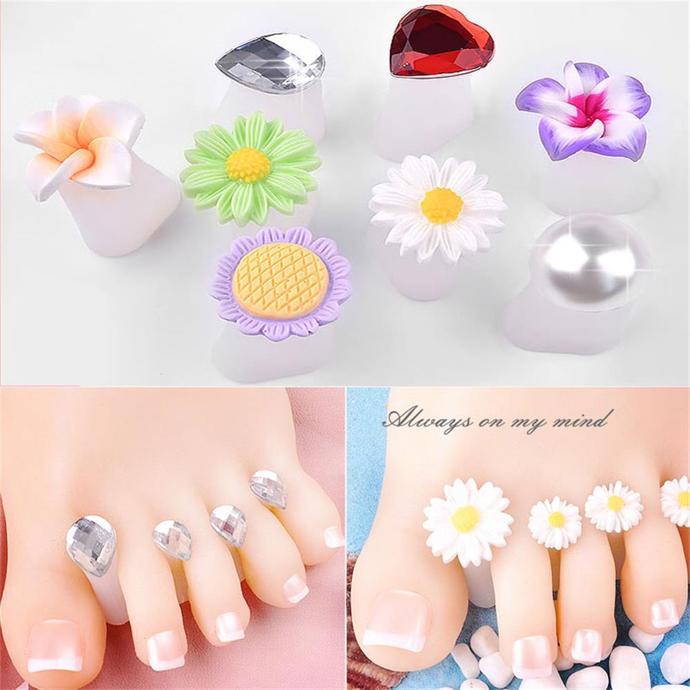NIUYOU Bộ 8 Dụng Cụ Tách Ngón Chân Bằng Silicone Thiết Kế Hình Bô