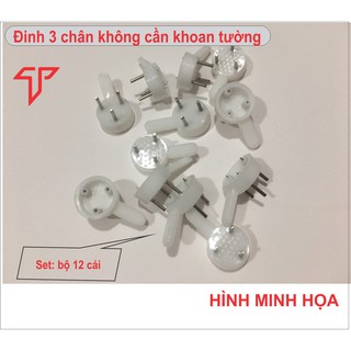 Đinh 3 chân - Set đinh 3 chân bộ 12 cái