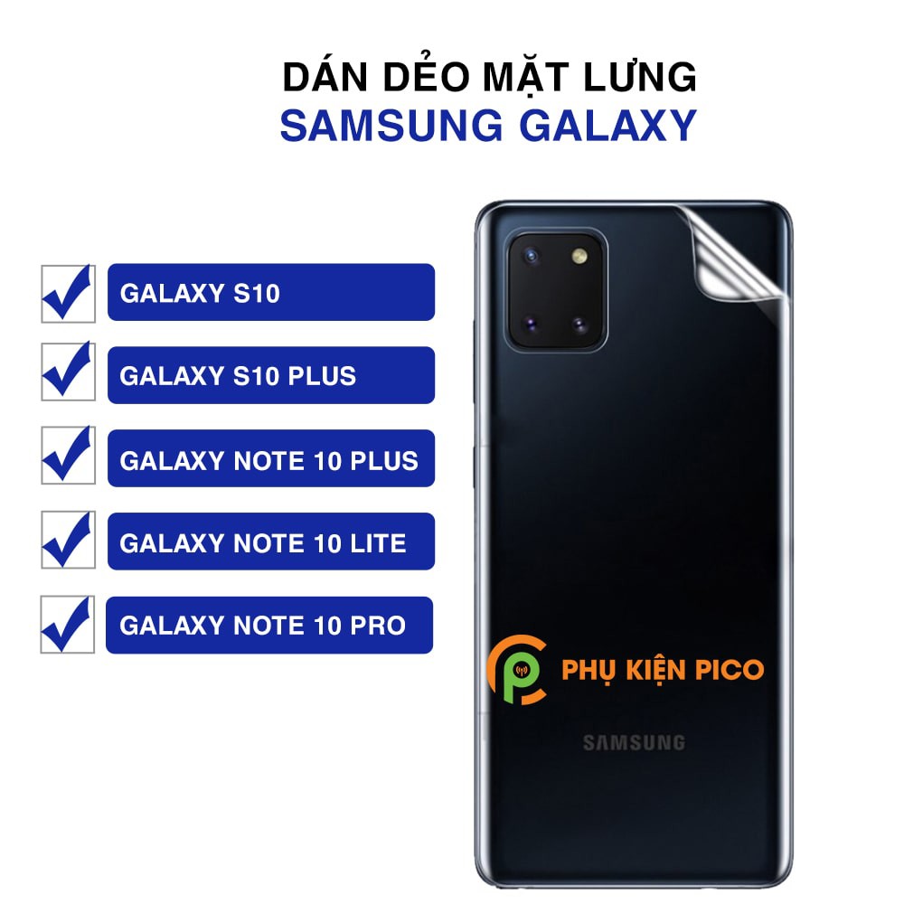 Dán lưng Samsung Note 10 Lite full mặt lưng trong suốt PPF tự phục hồi vết xước - Dán dẻo Samsung Galaxy Note 10 Lite