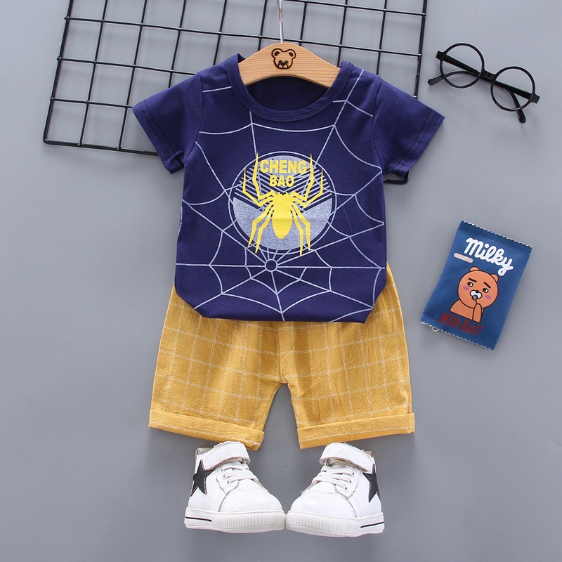 Set Áo Thun Tay Ngắn &amp; Quần Short Cho Bé Trai