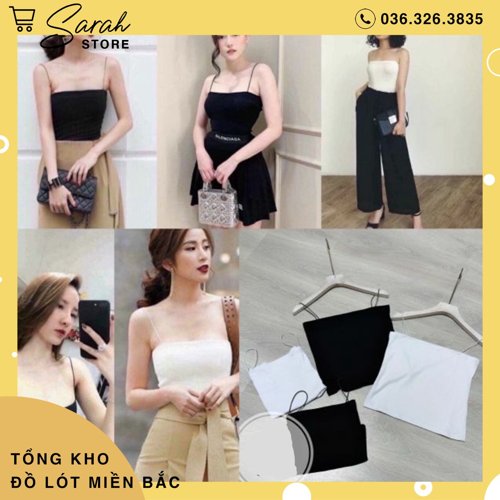 Áo 2 dây sợi bún cotton thun gân, ôm body siêu hot B01 | BigBuy360 - bigbuy360.vn
