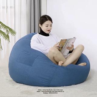 Ghế bố lười hạt xốp 100x120cm(đã kèm xốp)