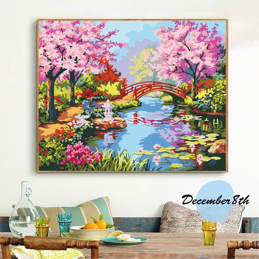 Tranh Sơn Dầu Số Hóa Tự Tô December8th Vườn Xuân VH