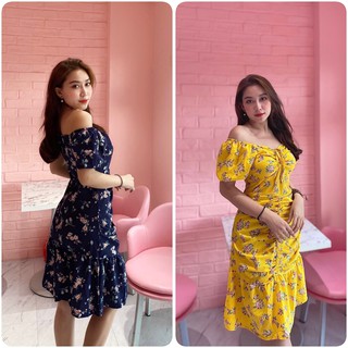ĐẦM HOA NHÍ ĐUÔI CÁ RÚT NGỰC NHÚN EO