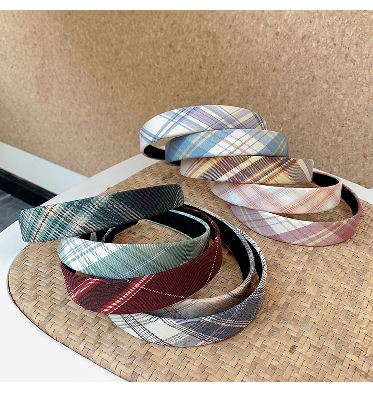 Băng Đô Cài Tóc Họa Tiết Kẻ Sọc Đơn Giản