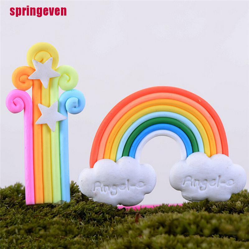 Set 4 Tượng Cầu Vồng Mini Trang Trí Tiểu Cảnh