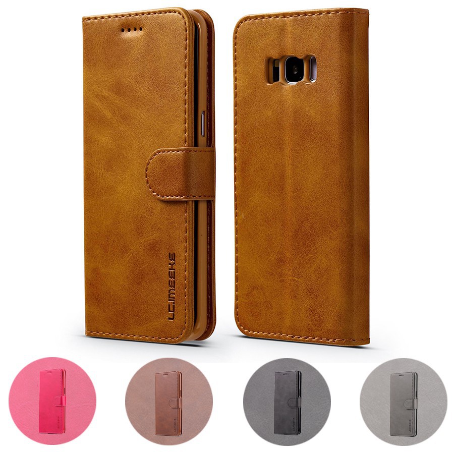 Bao da nắp gập họa tiết da bò dành cho Samsung S8/S8Plus