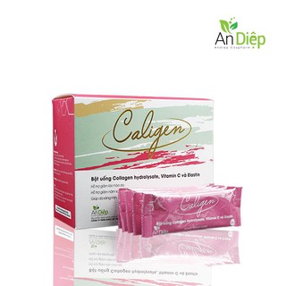Bột uống Collagen hộp 30 gói CALIGEN- giúp đẹp da, chống lão hóa , giảm sạm da,nếp nhăn