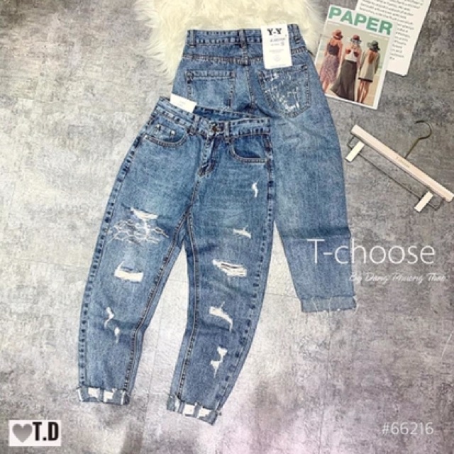 QUẦN JEAN BAGGY RÁCH IN CHỮ HOTTREND | BigBuy360 - bigbuy360.vn