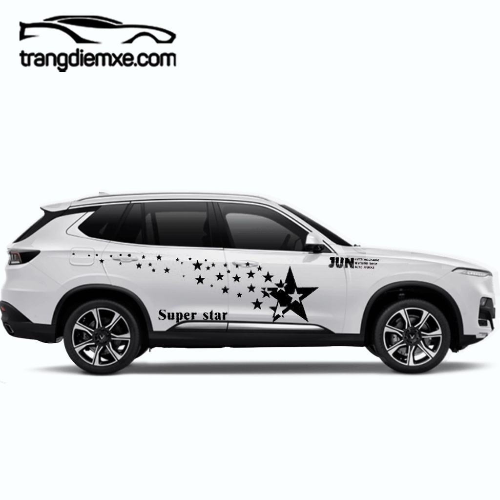 Decal Dán Xe Hoạ Tiết Ngôi Sao Tem Dán Xe Siêu Bền Đẹp Trangdiemxe