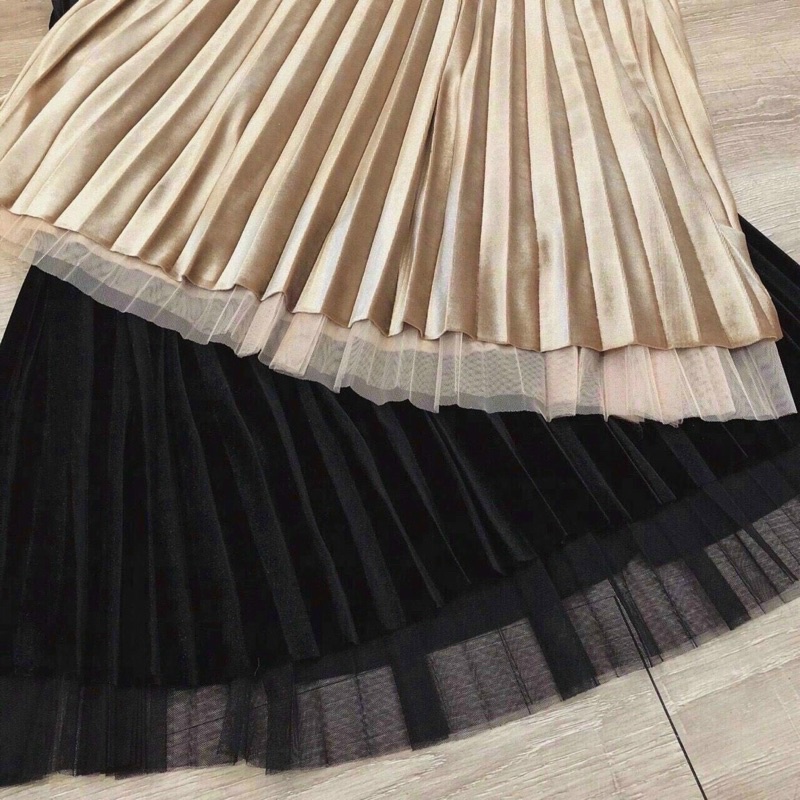 CHÂN VÁY XẾP LY NHUNG MẶC ĐƯỢC 2 MẶT HÀNG QUẢNG CHÂU LOẠI 1 MS13229 (C5-3)