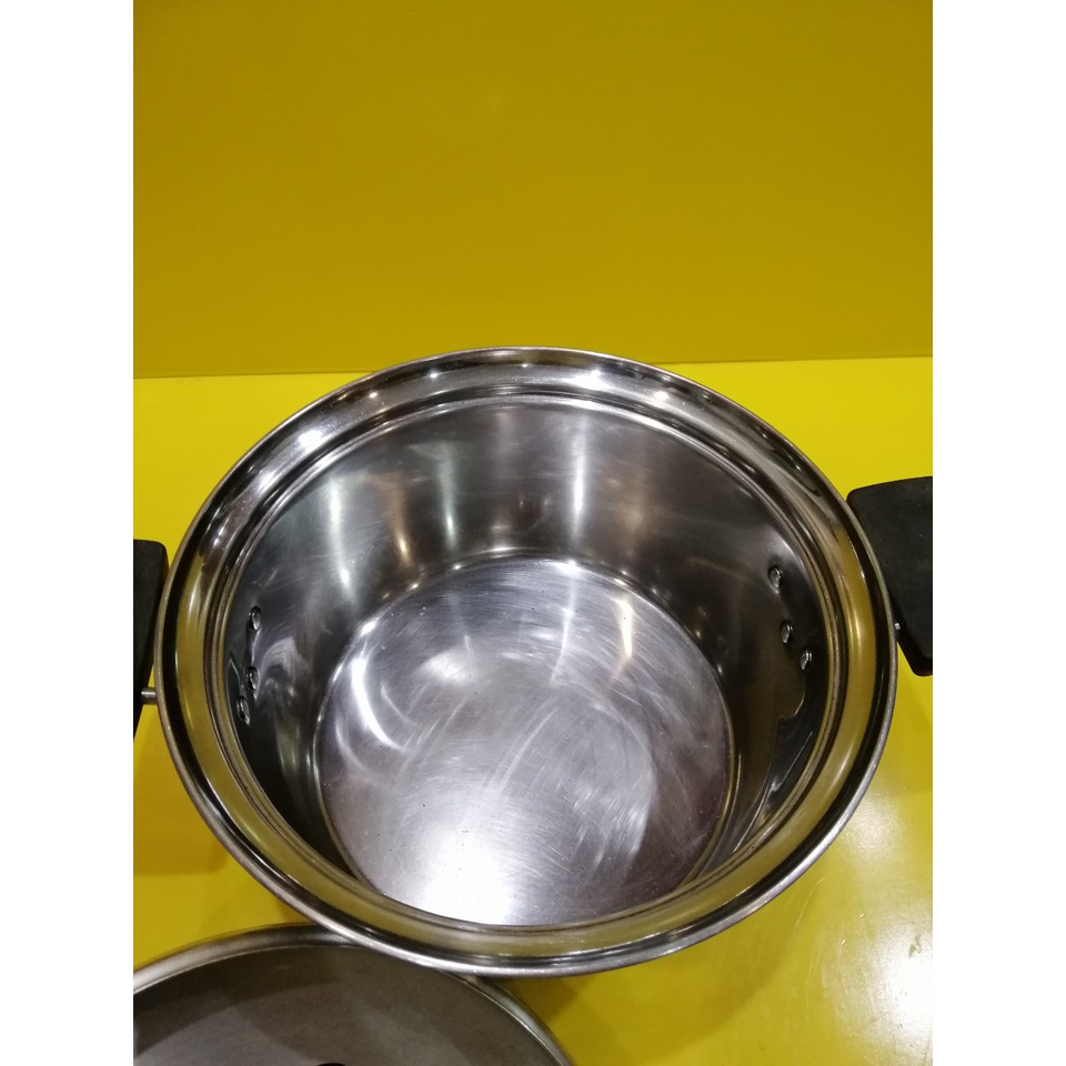 Nồi inox nội địa Nhật, size 23cm, cao 12cm (mã 960), Dùng được bếp từ