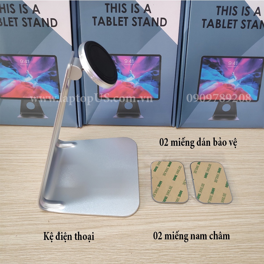 Giá Đỡ Nam Châm Hít Điện Thoại Ipad Nhôm