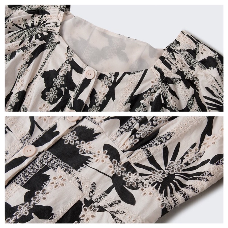 Đầm hoa thêu Seifini