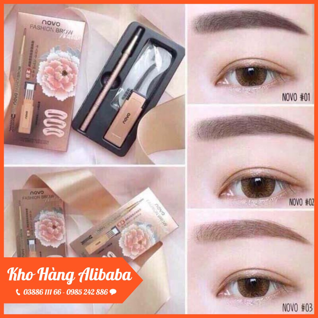 Bộ Chì Mày Định Hình 3 Kiểu Novo Fashion Brow | BigBuy360 - bigbuy360.vn