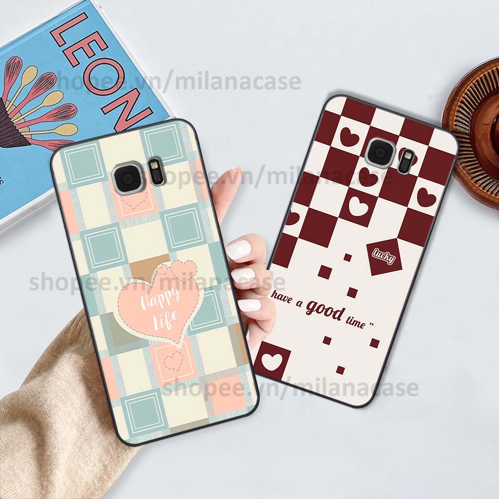 Ốp Samsung S6 / S6 EDGE / S7 / S7 EDGE caro họa tiết nhiều màu sắc siêu đẹp thời trang cá tính
