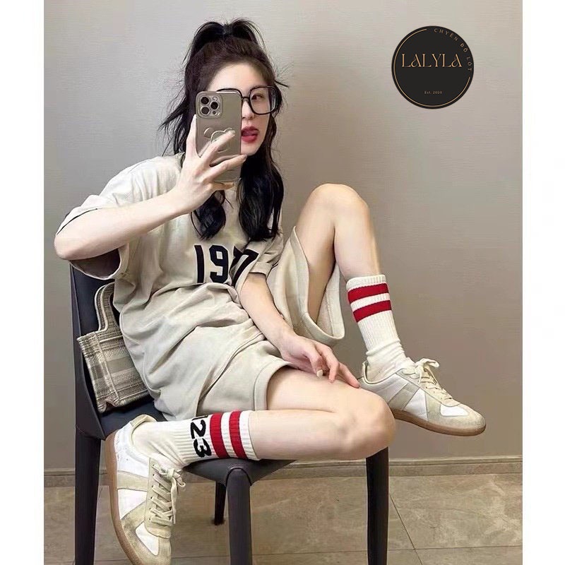 Tất nam nữ UNISEX số 123, vớ cao cổ Lalyla phong cách thể thao 2022 NINESIX