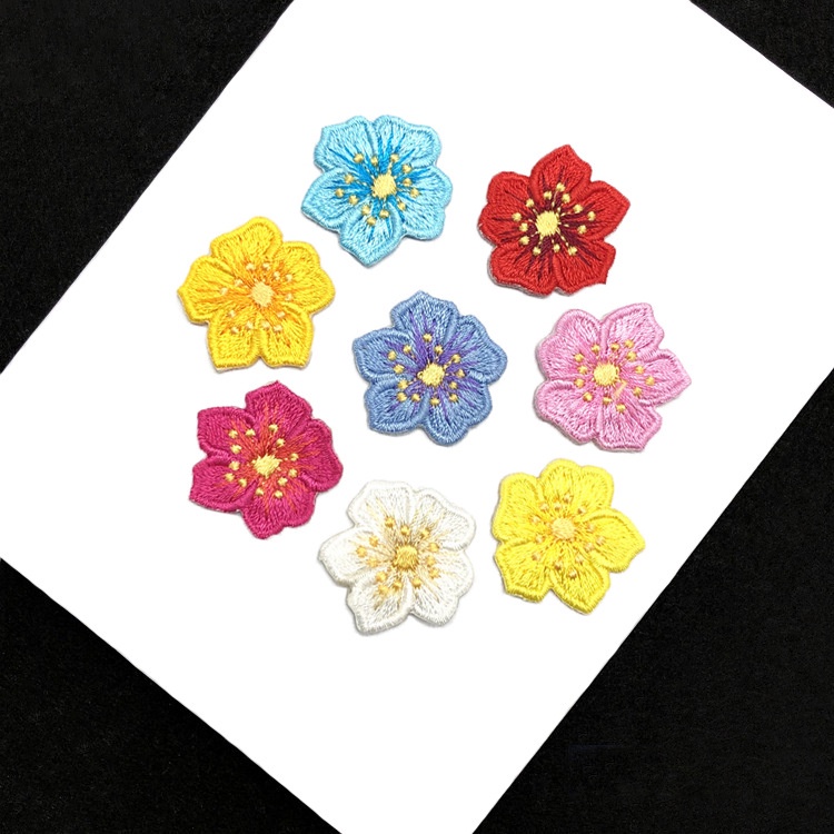 Sticker Ủi Thêu Hình Hoa Trang Trí Áo Thun Cho Bé