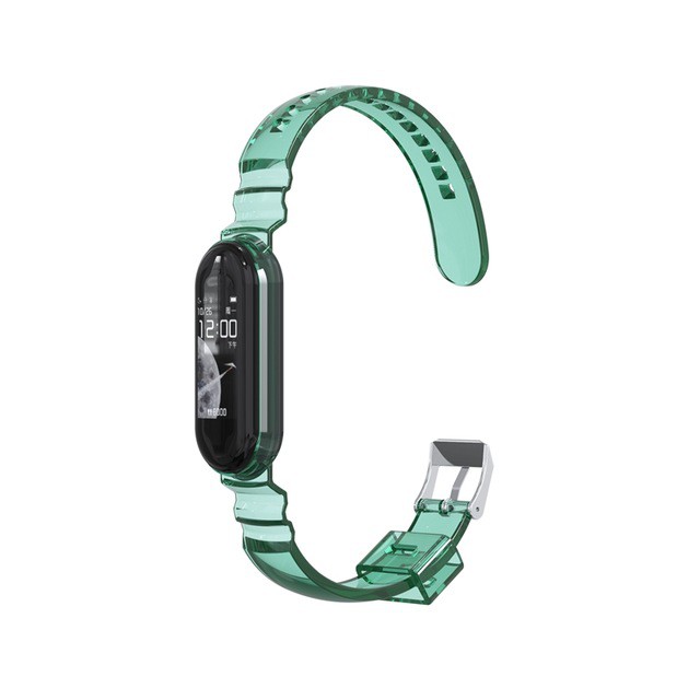 Dây Đeo Silicon Trong Suốt Cho Đồng Hồ Thông Minh Xiaomi Mi band 5 Miband 7 6 5