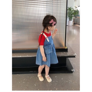 Set áo váy yếm cho bé gái