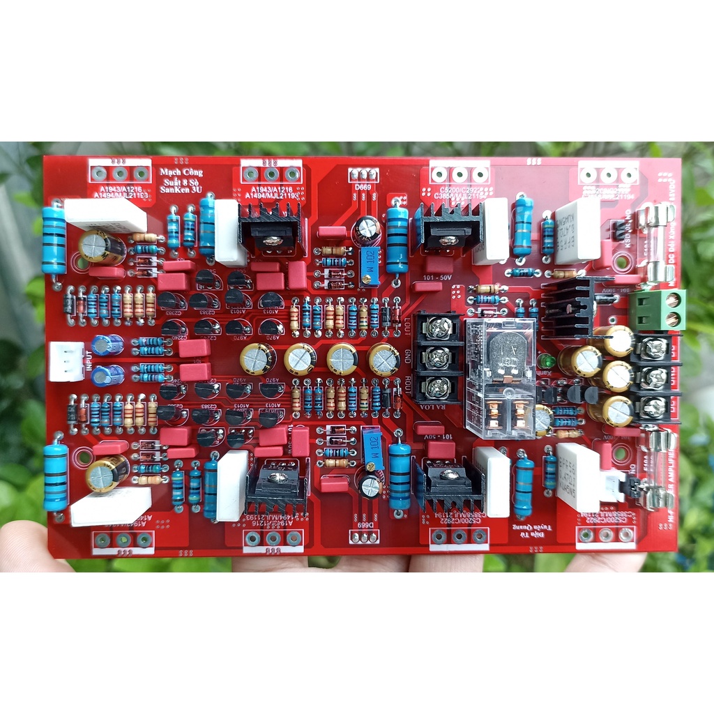 Mạch 8 Sò Sanken Stereo Hifi Chất Lượng Cao 2 Kênh - Bản PLUS