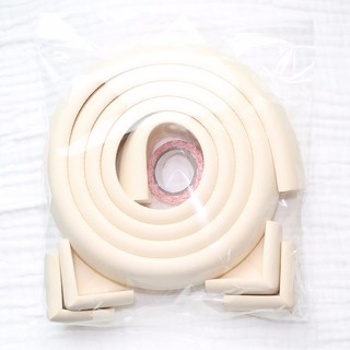 Bịt góc bàn bằng xốp 4 miếng và 2m dây, bịt cạnh góc bàn, bịt góc bàn an toàn cho bé