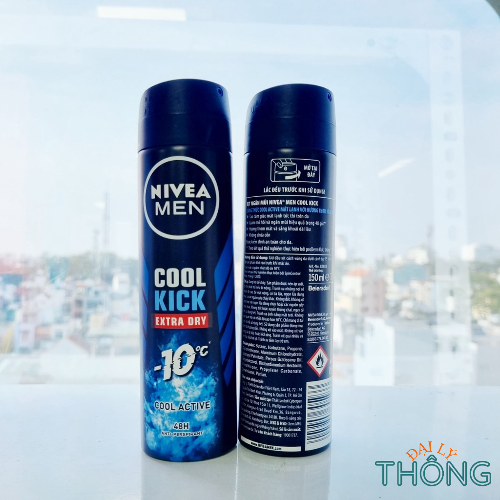 Xịt khử mùi cơ thể NIVEA Men Anti-Perspirant 150ml / Sịt thơm body nam