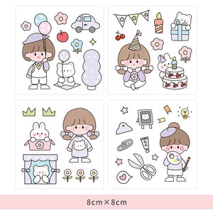 Miếng Dán Trang Trí Điện Thoại / Nhật Ký / Cốc Nước Độc Đáo DIY