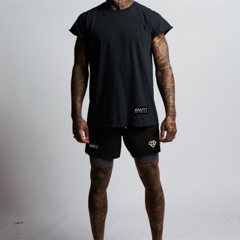 Bán Chạy!F &amp; X Hot Quần Short Thể Thao Bóng Rổ Giả Hai Lớp Lót Bó Sát Tập Luyện Bóng Rổ Mỹ @ -
