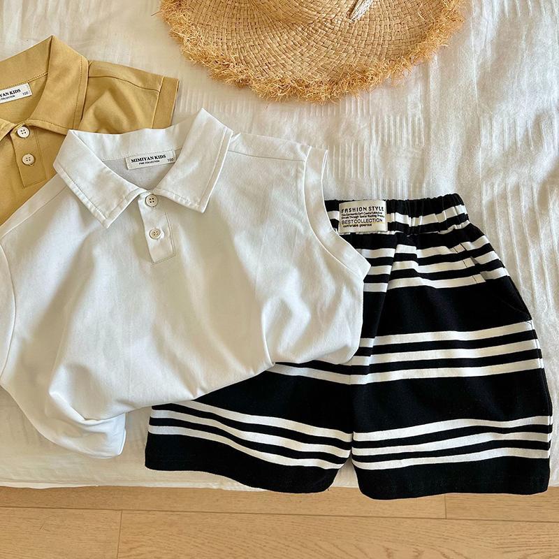 Áo Thun POLO Mỏng Không Tay Phong Cách Nhật Bản Thời Trang Mùa Hè Hàng Mới 2022 Dành Cho Bé Trai